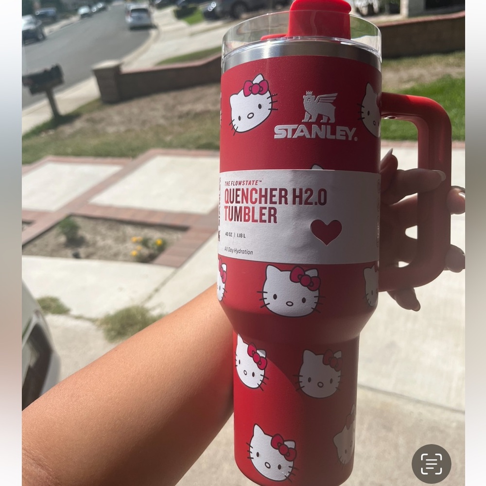 Stanley Red Hello Kitty Tumbler 40oz flowstate cup handle water bottle
